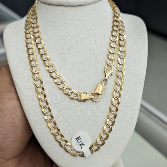 14kt Real Solid Gold Cuban Diamond Cut Chain 5.9mm 24 Inches - Picture 4 of 11